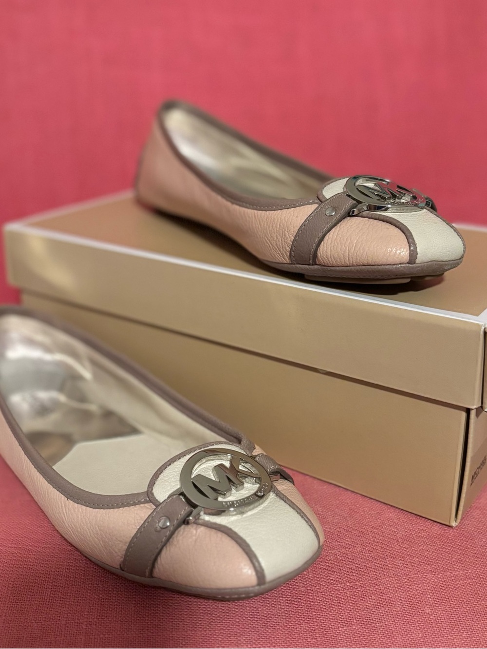 Michael KORS FULTON MK LOGO MOCCASINS COLORBLOCK ECRU